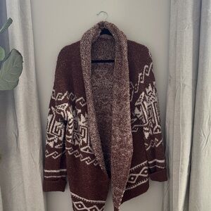 Hand knitted Aztec cardigan